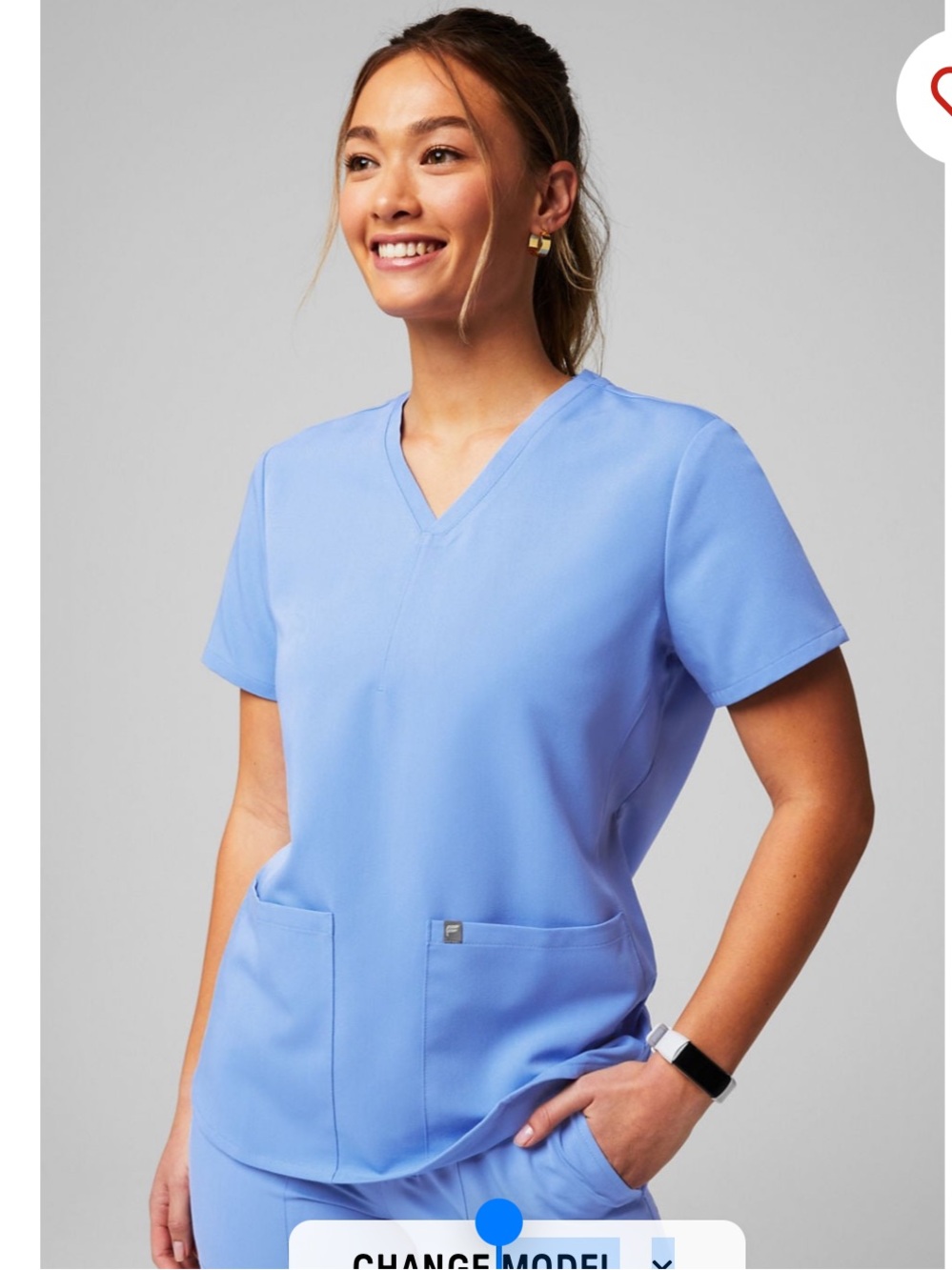 Fabletics Method 2-Pocket Scrub Top